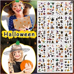 Cartoon Halloween tattoo stickers Cute and funny holiday party tattoo stickers