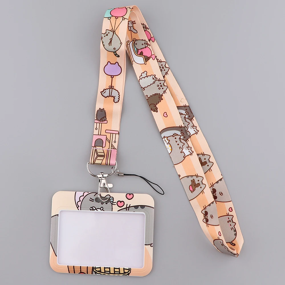 Kawaii Animal Lanyard For Key USB Gym ID Card Badge Holder Keychain Collar DIY Hanging Rope Lanyards Mobile Phone Straps