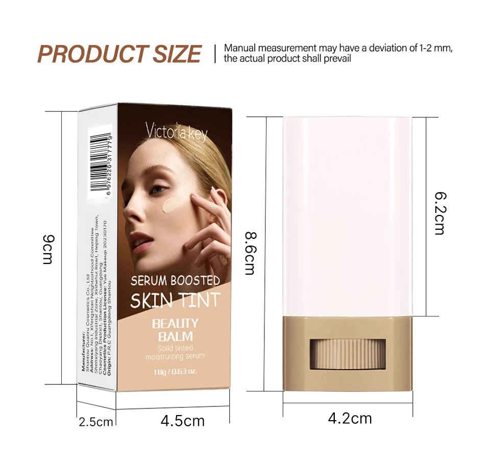 Hydraterende concealer foundation make-up Stick - duurzaam, geschikt voor alle huidtinten, dagelijks en speciale gelegenheden