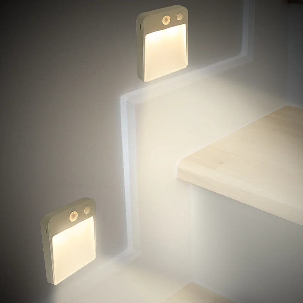 LED Light-controlled Light Night Light Human Motion Body Sensor Stairs Wall Lamp Energy-saving Bedside Lamp Indoor Night Light