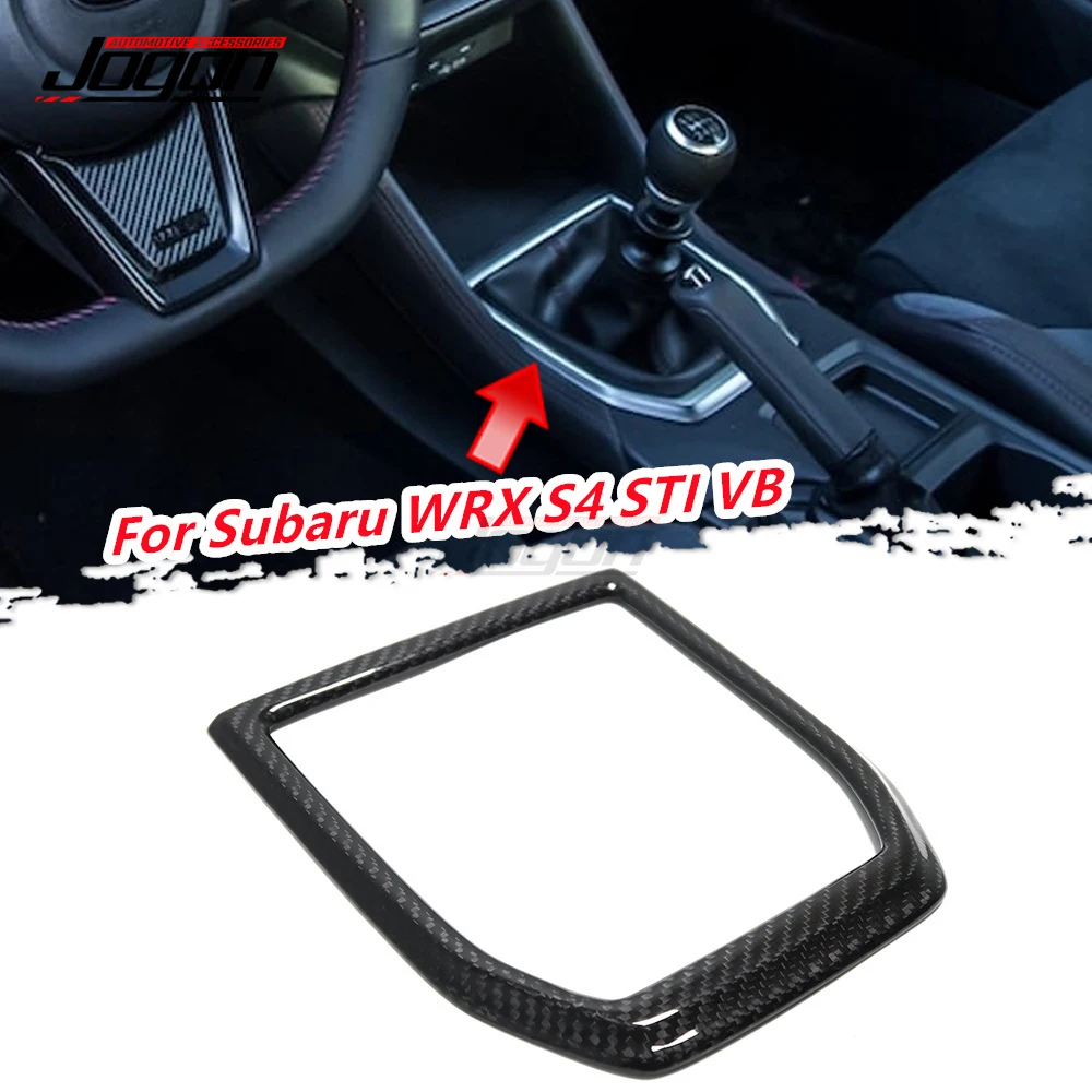 For Subaru WRX S4 STI VB 2022 2023 Accessories Carbon Fiber Gear Shift Cover Frame Console Panel Trim Protection