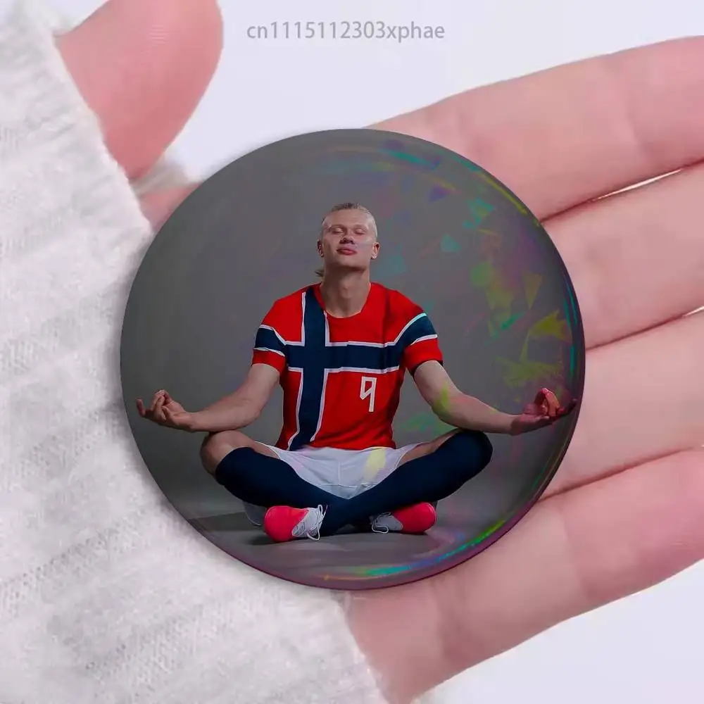 Erling H-Haaland Norway Badges 25 32 44 58 75 mm Round Customizable Wholesale Fan goods Self-made fan freebies
