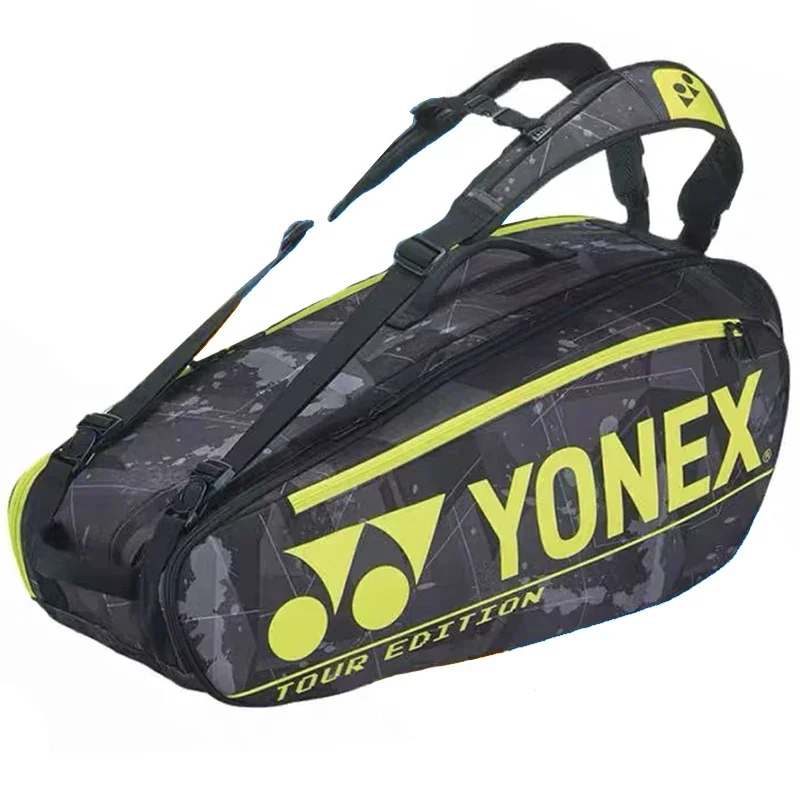 YONEX-Sac à dos pour raquette de badminton en PU véritable, grande capacité, peut contenir jusqu\'à 12 raquettes, équipement d\'entraînement de