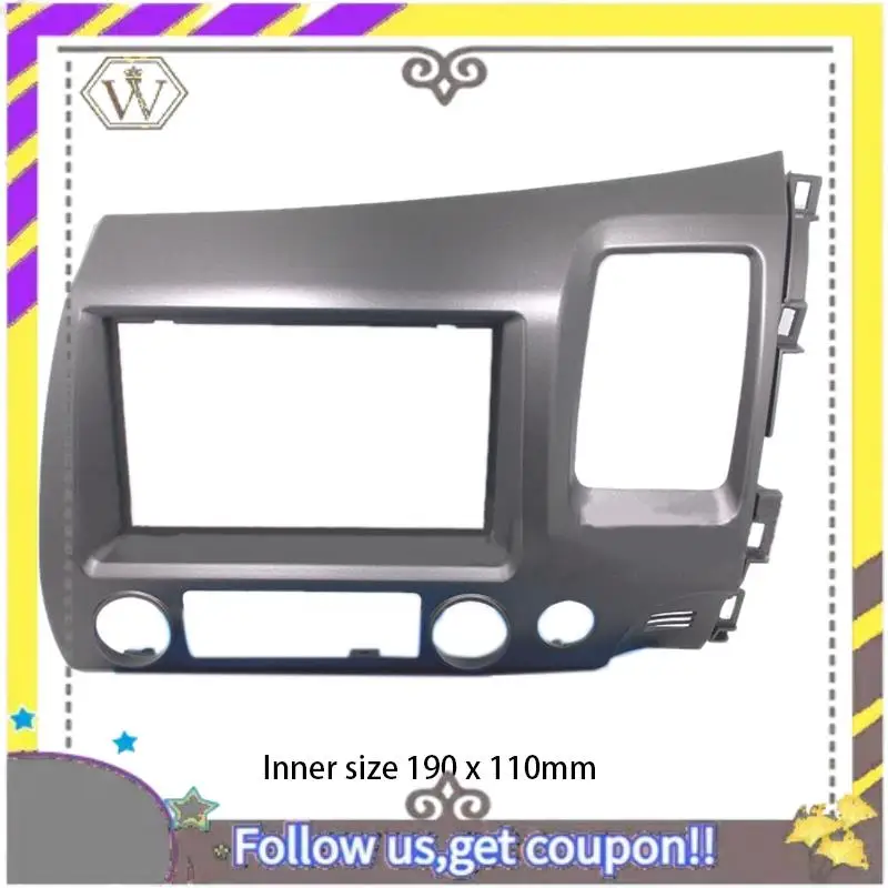 

L38A-для Honda Civic 2006-2011, стерео радио, двойной 2 DIN, комплект приборной панели, отделка панели приборной панели-RHD