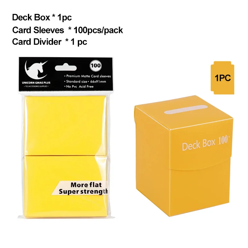 Deck Box for 100+ TCG MTG and 100pcs Matte Card Sleeves for PTCG Tournament  Games Standard Size 6691mm Shuffle-friendly Sleeves - AliExpress 18
