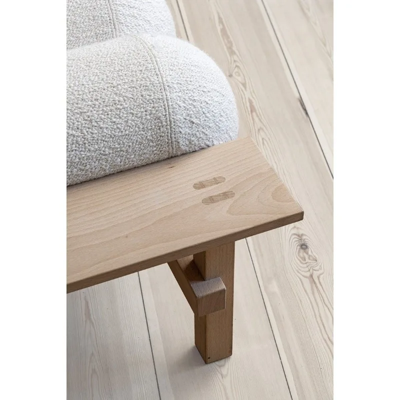 Nordic simple modern living room solid wood sofa chair, door shoe changing stool, bedroom creative bedside stool, lounge