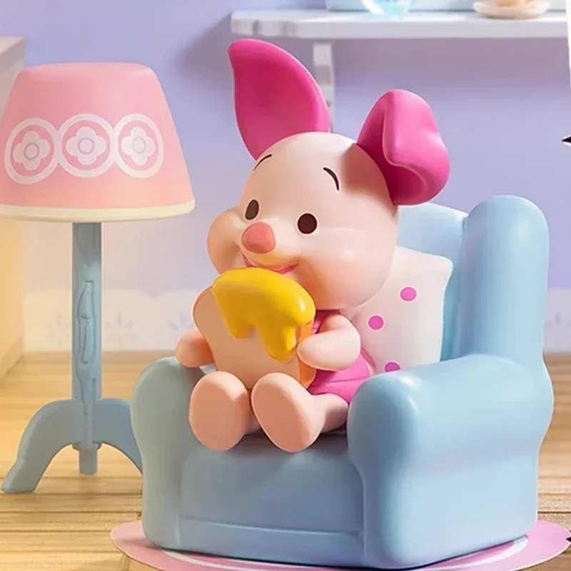 

MINISO Disney Winnie The Pooh Home Moments Series Blind Box Guess Bag Mystery Box Toys Doll Cute Anime Figure Desktop Collection