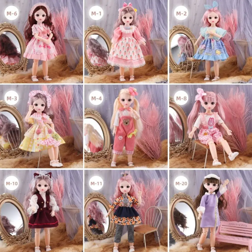 1/6 SD 30 ซม.BJD ตุ๊กตาและเสื้อผ้า 23 ข้อต่อเคลื่อนย้ายได้ตาที่น่าสนใจ 30 ซม.แต่งตัวตุ๊กตา BJD ผมยาวอะนิเมะ