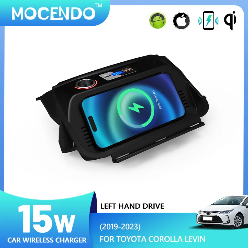 For Toyota Corolla Toyota levin 2019-2023 LHD 15W Car wireless fast charging car charger  mobile phone charger charging holder