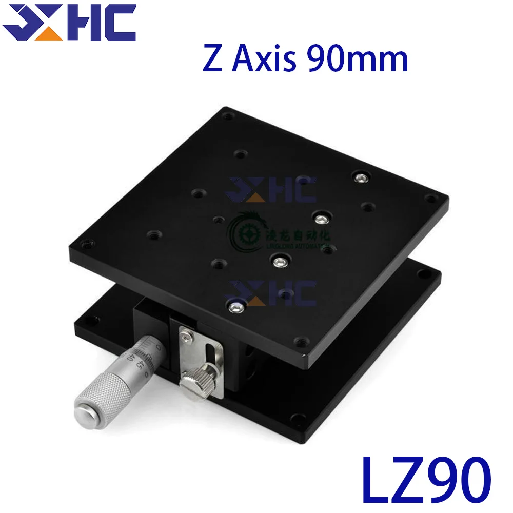 Z Axis 90mm LZ90 Mobile Optical Displacement Fine Tuning Platform Height Adjustable Lifts Stage Sliding Table Trimming Station