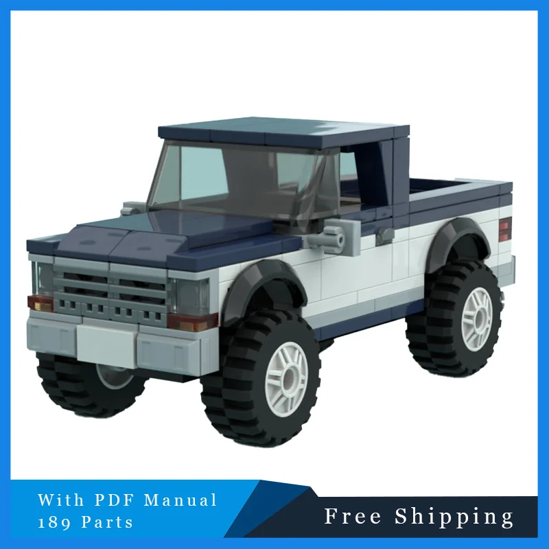 

189 шт., ретро синий городской грузовик, техническая модель, строительные блоки, креативное образование, сделай сам, сборка, игрушки, детский подарок на Рождество, день рождения