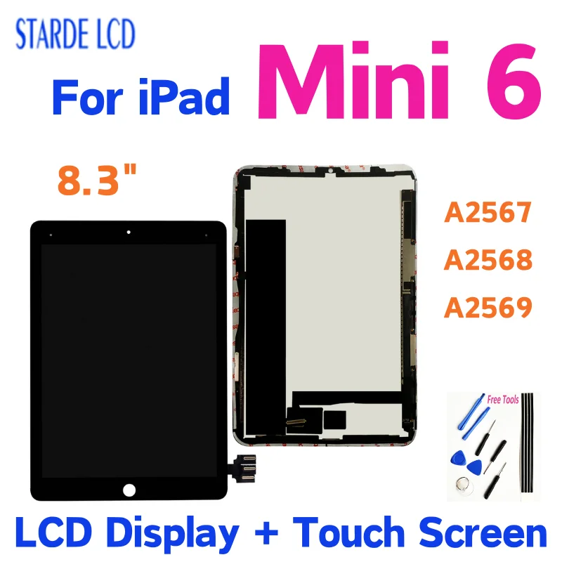 

8.3 inch For iPad Mini 6 A2567 A2568 A2569 LCD Screen Touch Digitizer Assembly Panel For ipad Mini 6 Replacement Tablet Parts