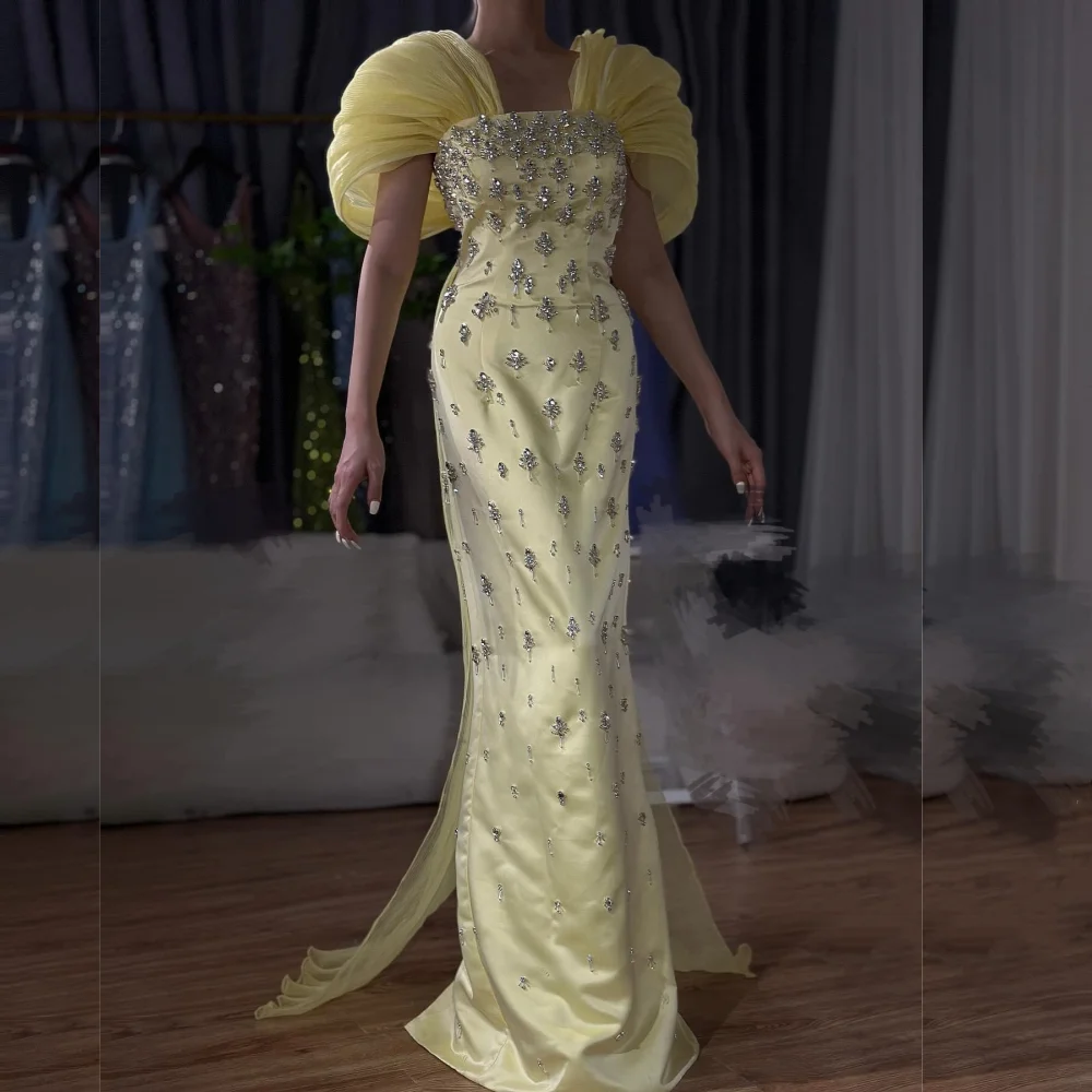 

Вечернее платье по индивидуальному заказу, шикарное платье русалки со стразами и открытыми плечами, длинные платья на заказ, элегантная вечеринка, свадьба