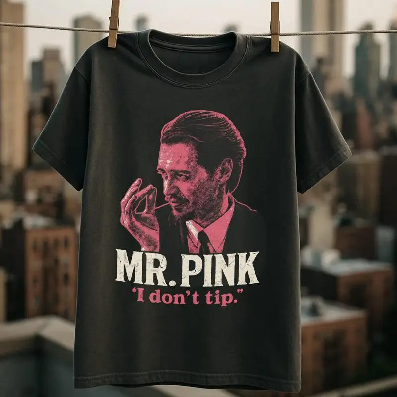 ミスター-ピンク-レザボア-ドッグス-tシャツ--クエンティン・タランティーノ-90年代映画-ユニセックス-ファニーtシャツ