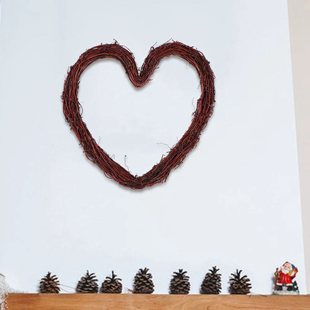 

Heart Shaped Wreath Pendant Hanging Decor For Home Garden Bedroom Office Wall Art Diy Woven Rattan Heart Wall Decor