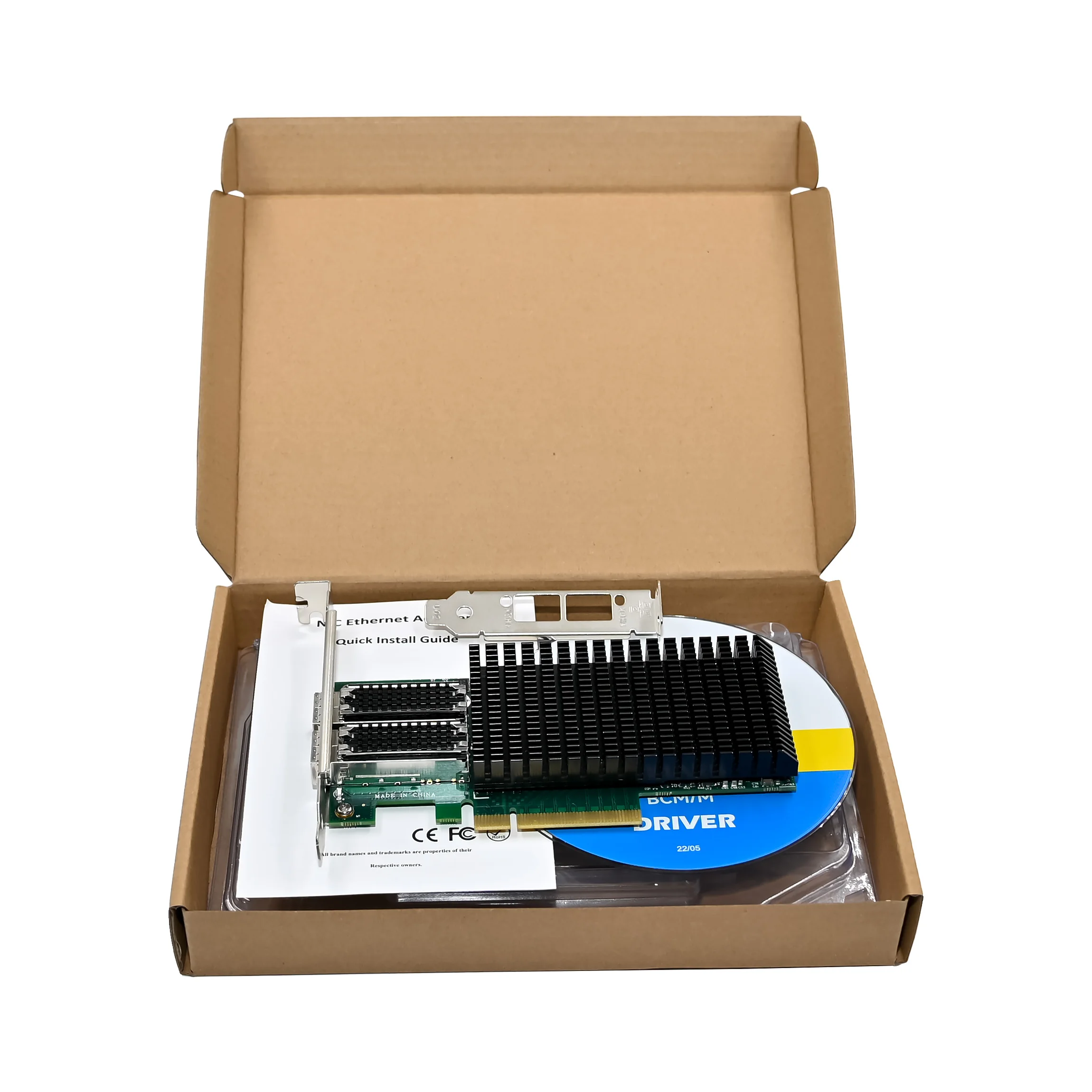 

Sunweit ST7374 PCIe3.0 X8 NIC Mellanox ConnectX-4 Dual Port 10G Gigabit Ethernet Adapter Card Server External 10Gbps Wired Stock