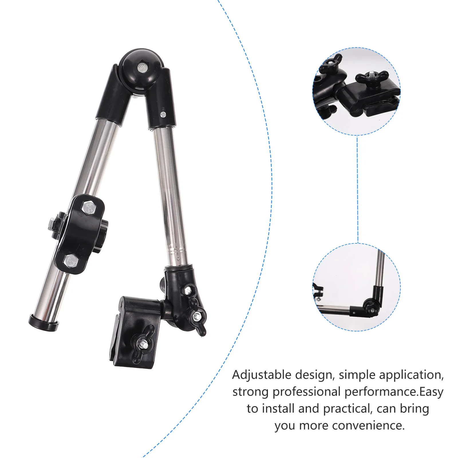 

1pc Adjustable Umbrella Stand For Bike Baby Carriage Stainless Steel Anti-Slip Support Bracket Sunscreen Accessories Rain
