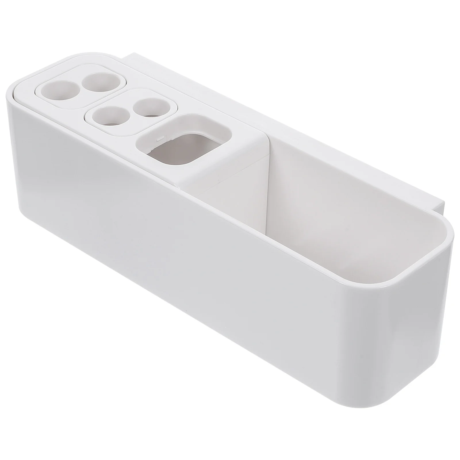 

Mounted Electric Toothbrush Holder ABS Storage Organizer Rack with Drain Holes for Bathroom Toiletries Small for Toiletries