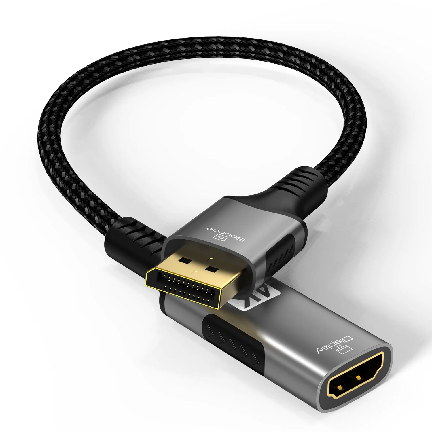Adapter kabla 4K DP na HDMI, 4K@60Hz, męski na żeński, do laptopa, PC, HDTV, konwerter kabla DisplayPort na HDMI — zdjęcie produktu 2
