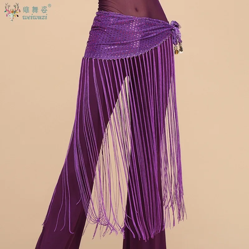 

Belly Dance Clothing Sexy Wrapped Hip Fringe Skirt Women's Oriental Belly Dancing Practice Accessories Elegant Tassel Hip Scarf