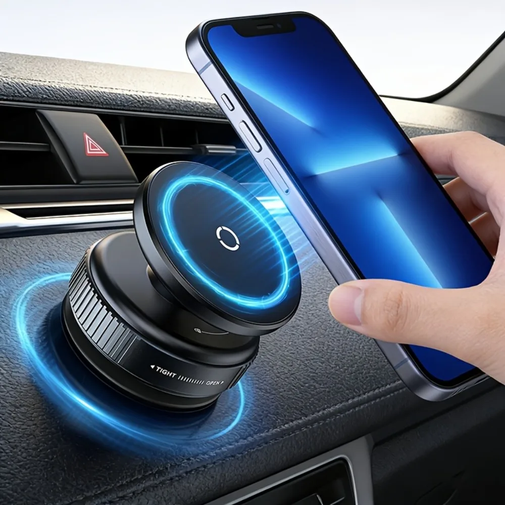 1 Stück Magnetische Auto-Handyhalterung mit Vakuum-Saugnapf, Tragbare Universelle Starke Adsorptions-Autohalterung für Armaturenbrett-Navigation