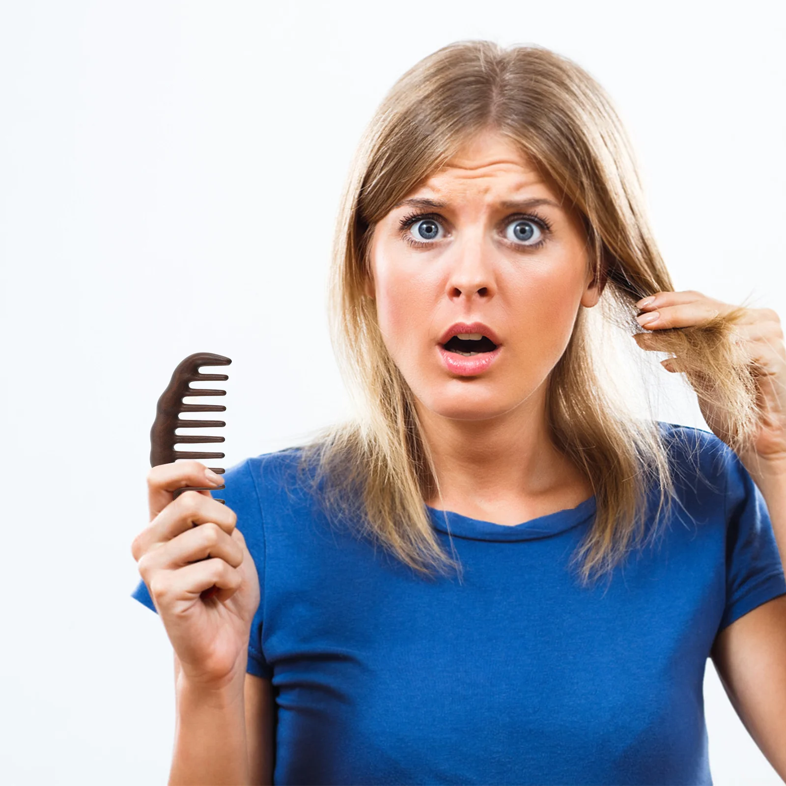 

Natural Golden Sandalwood Scalp Massage Comb Handmade Wooden Hair Care Tool Detangle Circulation Portable