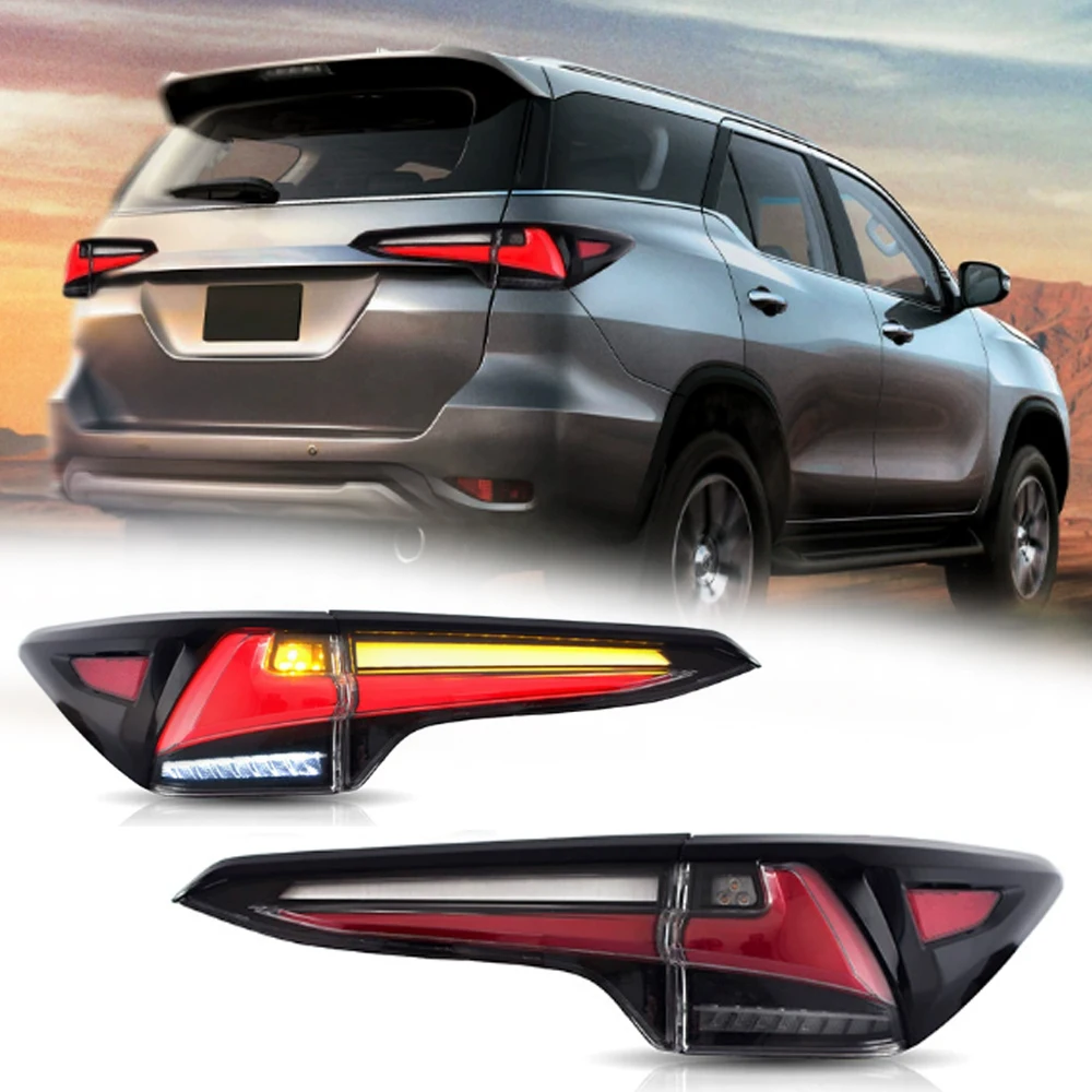 

Hot Styling LED Tail Lights For Toyota Fortuner 16-21 Full Led DRL Car Taillights Assembly Signal Accessories Modified Lamp