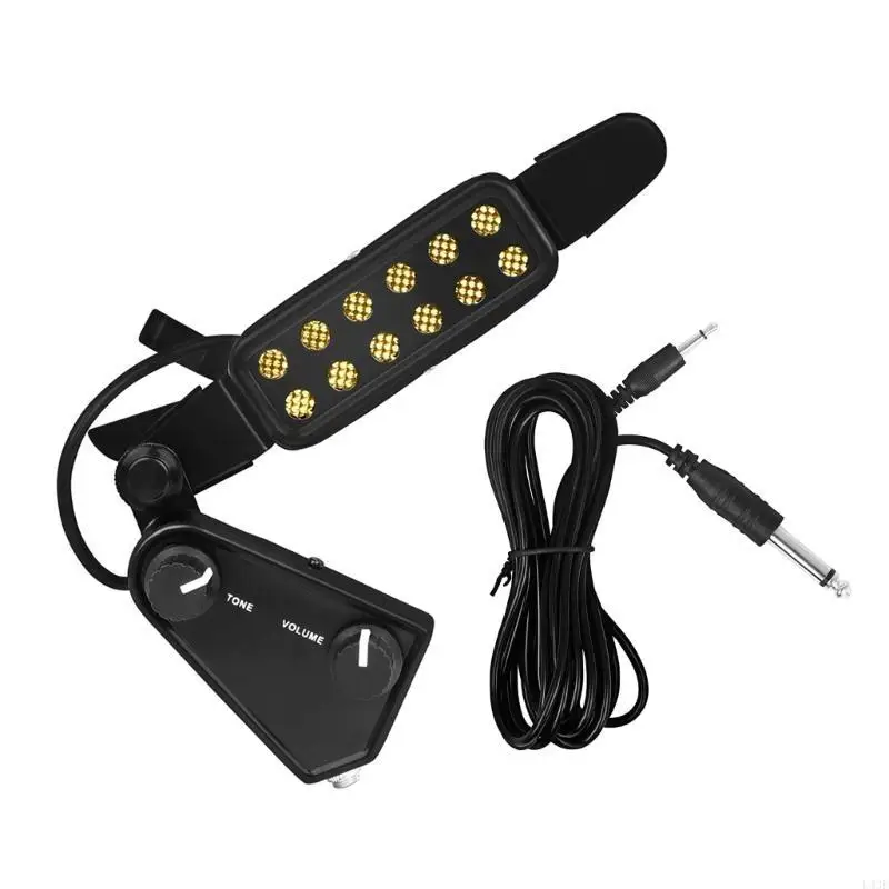 

Guitar Pickup, 12 Sound Hole Acoustic Guitar Pickups Connector for Guitar String Guitar Musical Instruments Accessories