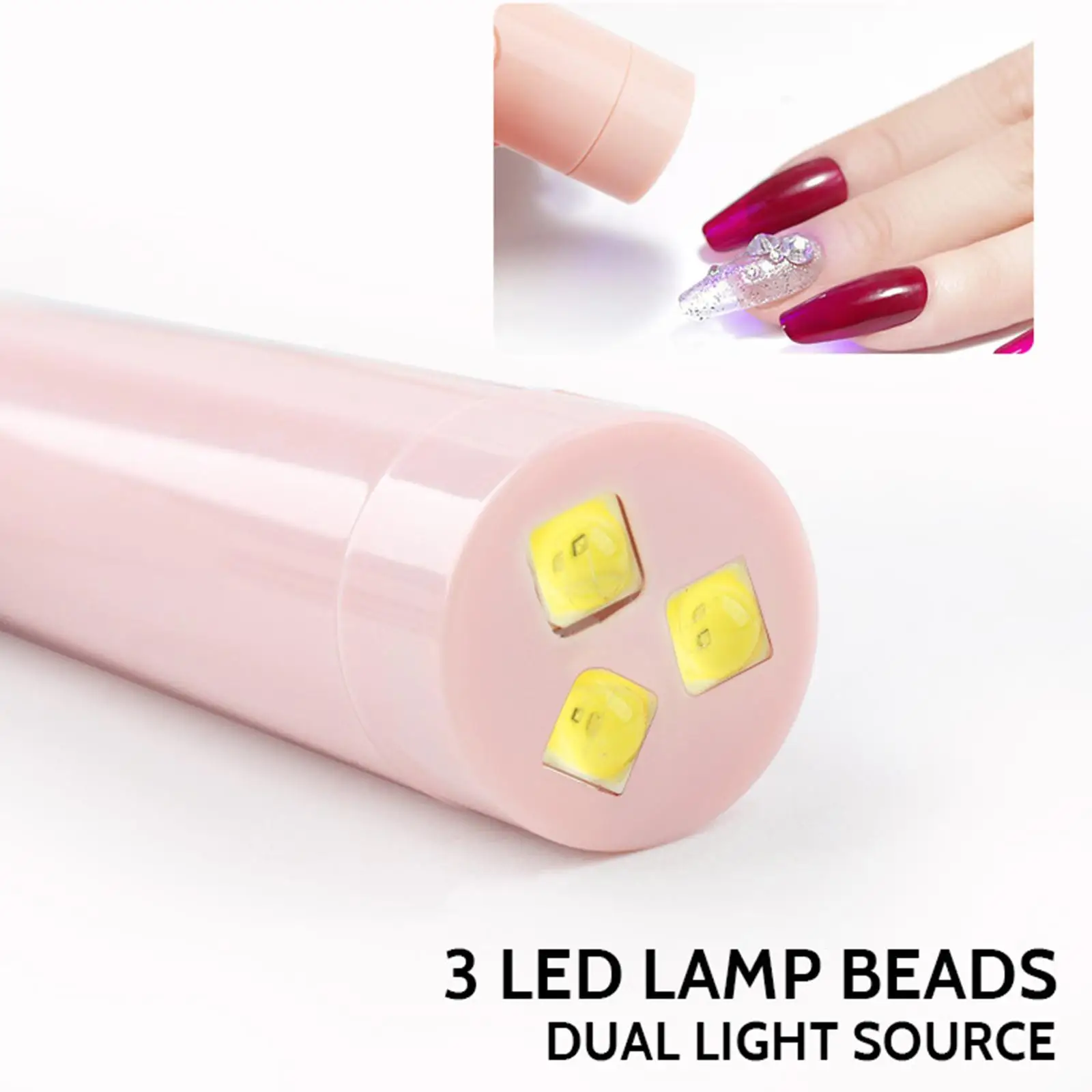 Mini LED Flashlight Lamp Nail Dryer Type C Port Easy to Carry Compact Design