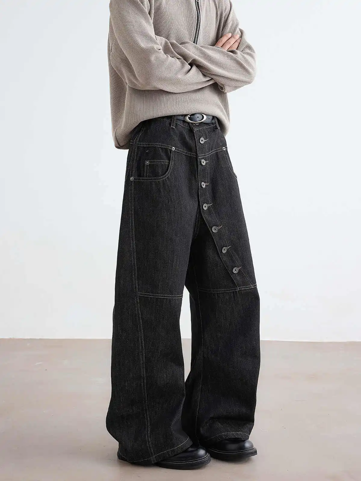 Femmes noir gothique Y2k Emo Baggy Jean japonais années 2000 Style surdimensionné Jean pantalon Vintage Harajuku petit ami Denim pantalon automne