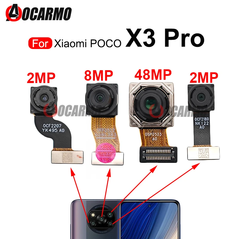Przednia i tylna kamera Big Mian Back Macro UltraWide do aparatów głębokości Xiaomi POCO X3 Pro X3Pro Naprawa części zamiennych