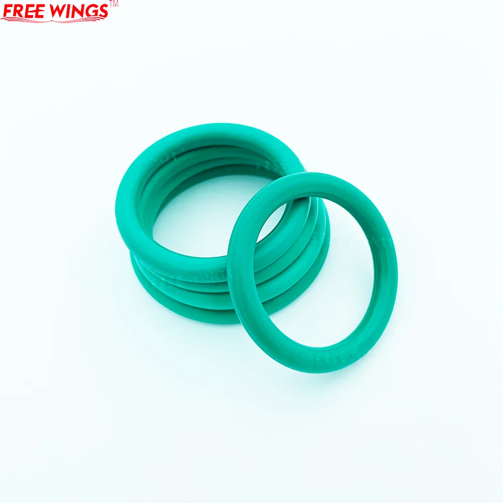 Guarnizione o-ring FKM verde CS5.33mm spessore OD15.66mm ~ 250.66mm guarnizione di tenuta resistente agli acidi e agli alcali resistente all\'olio