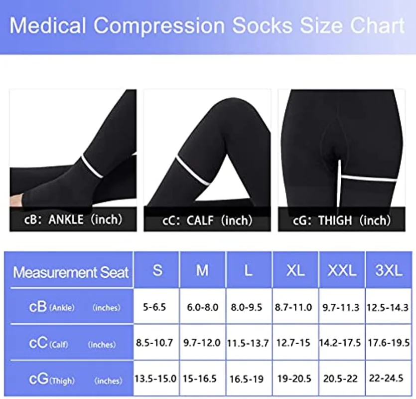 23-32mmHg Seamless Medical Compression Pantyhose Stocking Compression Pantyhose Tights Lift Up Buttocks Legs Shaper Sliming