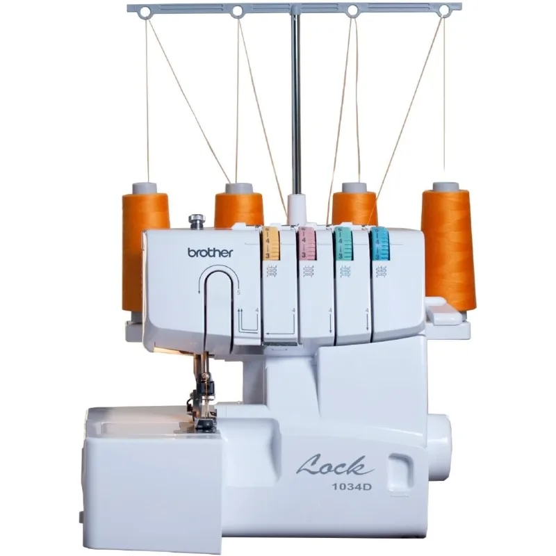 Serger، 1034D، آلة أوفرلوك ذات الإطار المعدني شديدة التحمل، 1300 غرزة في الدقيقة، مصيدة زخرفة قابلة للإزالة، 3 ملحقات متضمنة #1
