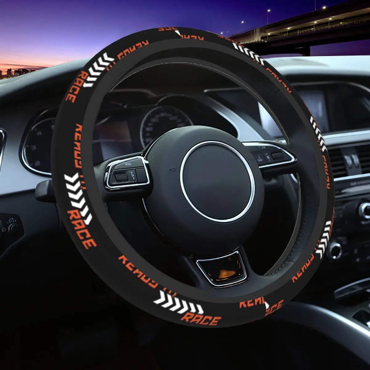 

Ready To Race Universal Steering Wheel Cover Fit for SUV Anti-Slip Car Steering Wheel Protector 15 Inch 37-38cm Auto Accessories