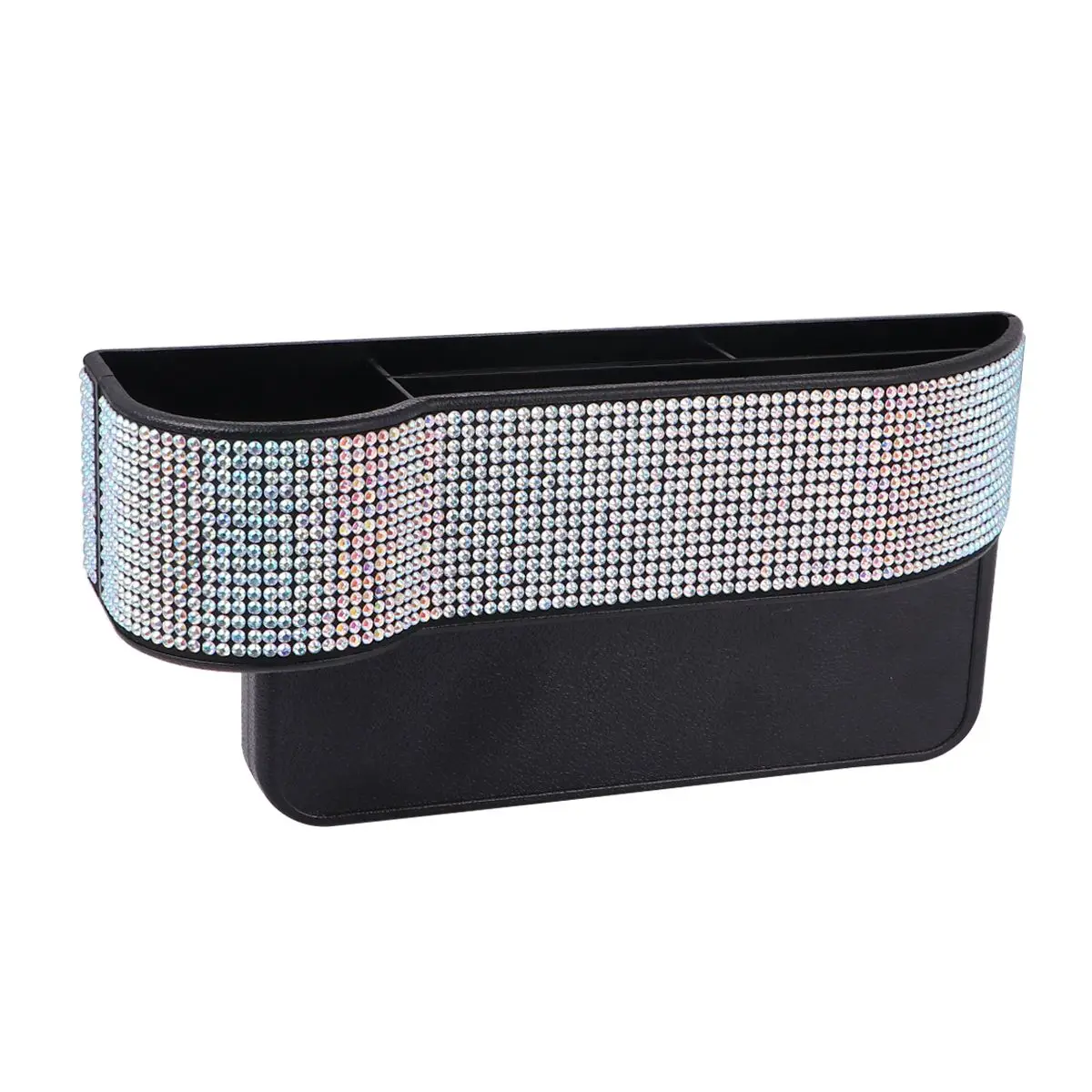 

Car Seat Gap Storage Box Organizer Microfiber ABS Durable Fashion Rhinestone Driver Side Holder Extra Space Smartphone