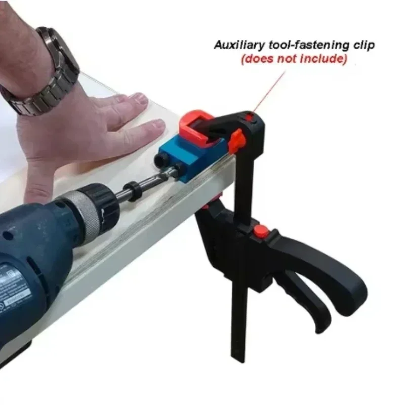 14Pcs Woodworking Oblique Pocket Hole Locator Jig Kit 15 Degree Angle Drill Guide Set DIY Carpentry Hole Puncher Drill Bits Tool