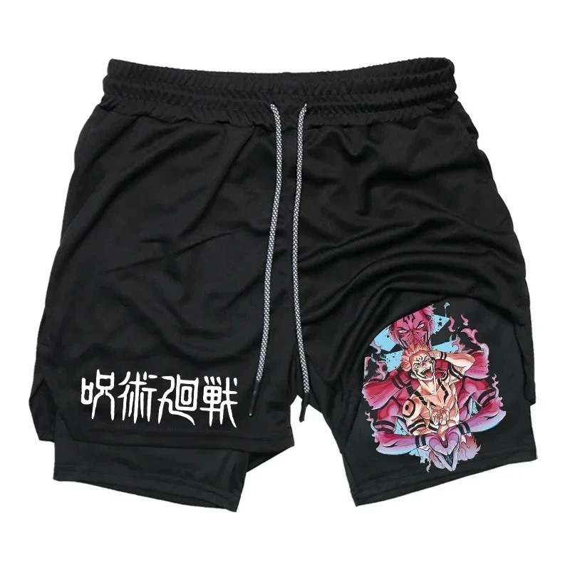 

Jujutsu Kaisen Anime Graphic 2 in 1 Compression Shorts for Men Quick Dry Lightweight Gym Performance Shorts Athletic Activewear