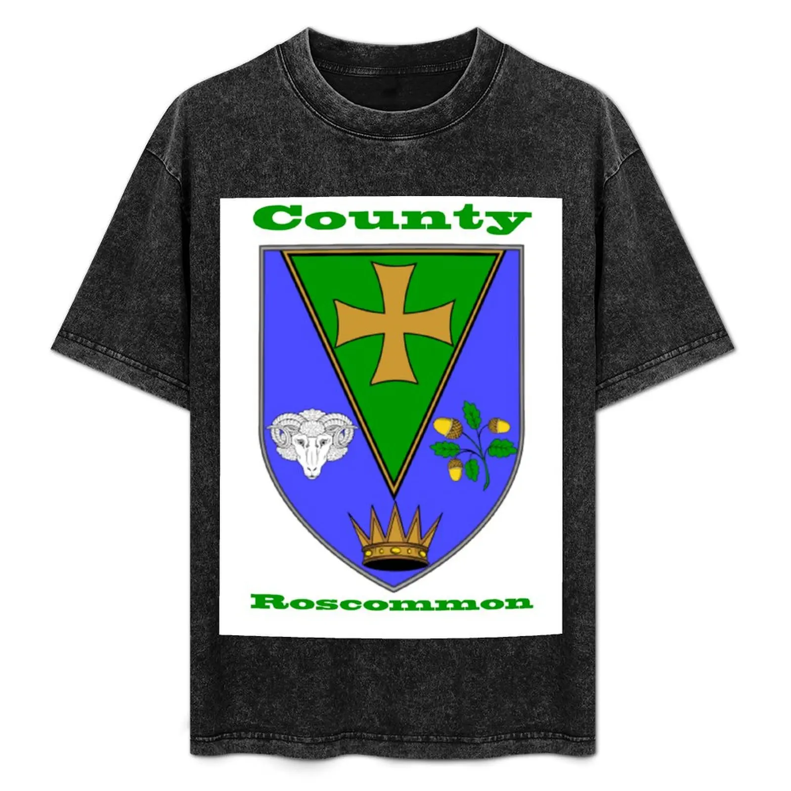 

County Roscommon Coat of Arms T-Shirt Plus Size All Match Tee Shirt