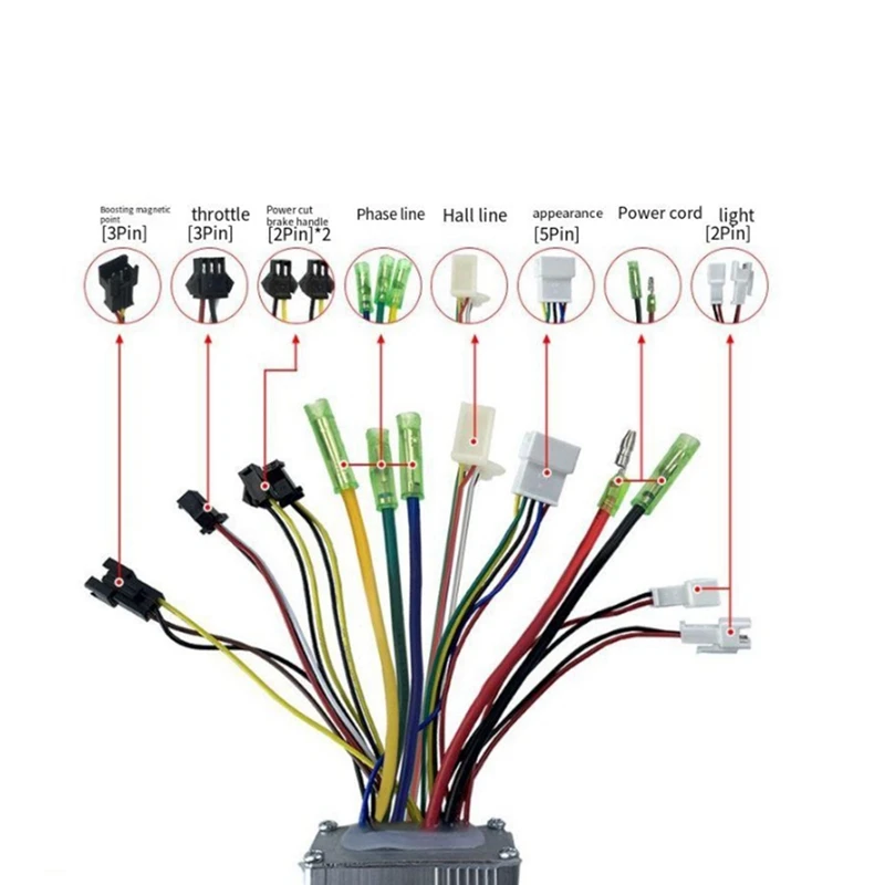 36V 48V 250W 350W Sine Wave Brushless Controller Controller With S800 Display E-Bike Light Display