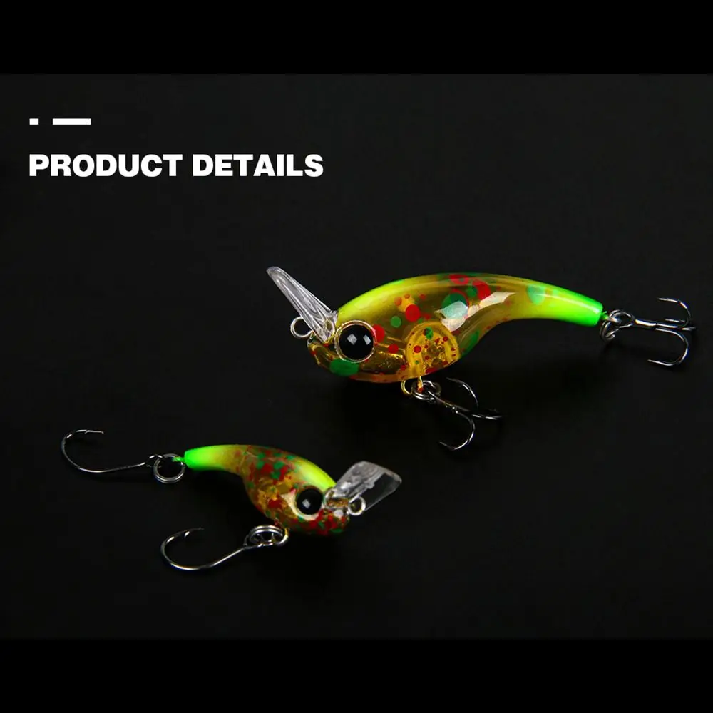 Wobbler Minnow VIB 2,3 g hundimiento lento para bass con ojos 3D
