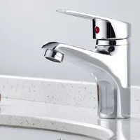 Bathroom Faucet Hot and Cold Mixer Faucet Vanity Bathroom Kitchen Deck Installation Bathroom Single Pole Sink Alloy Faucet