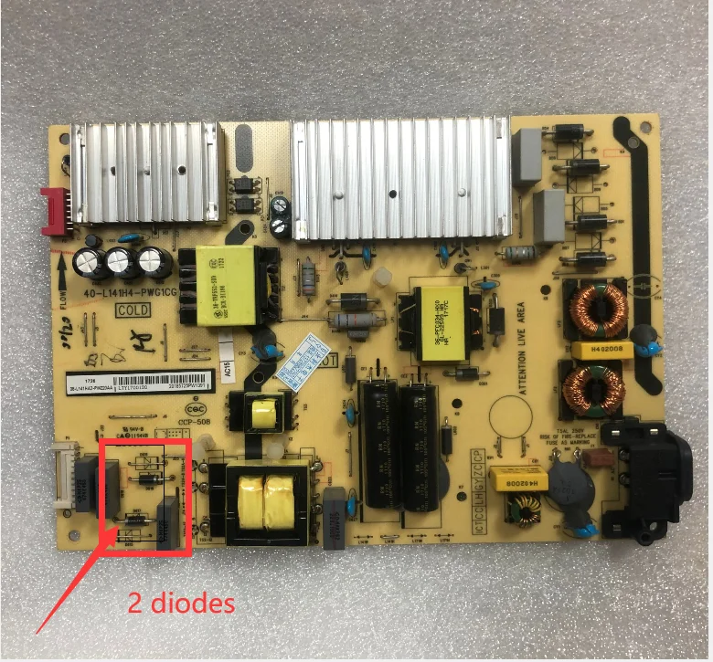 

1pcs/lote Good quality L55E5800A-UD power board 40-L141H4-PWG1CG for two diodes