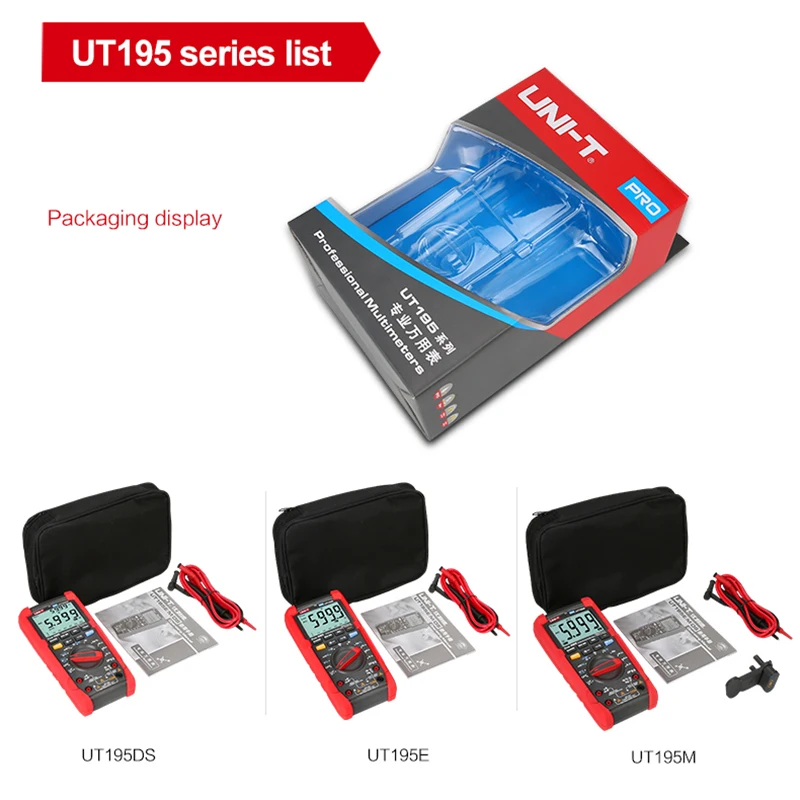 UNI-T Professional Digital Multimeter UT195M UT195DS 750V AC DC Voltage True RMS Electrician Tester Frequency Meter Multimetro