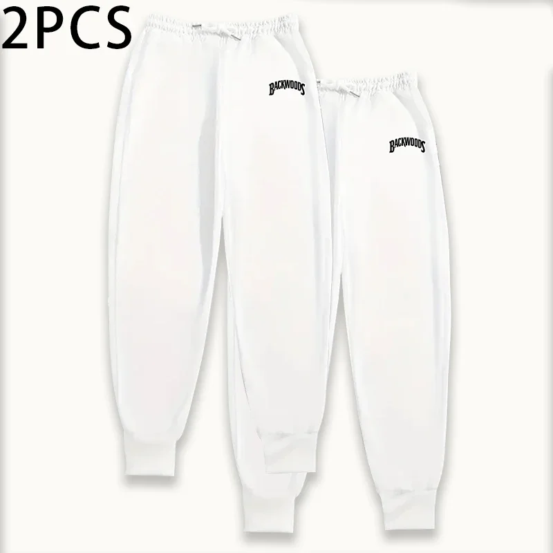 قطعتان من الركض النسائي المطبوع برباط - بنطال رياضي كاجوال بخصر مطاطي مع جيوب، بنطال رياضي مريح للخريف/الشتاء