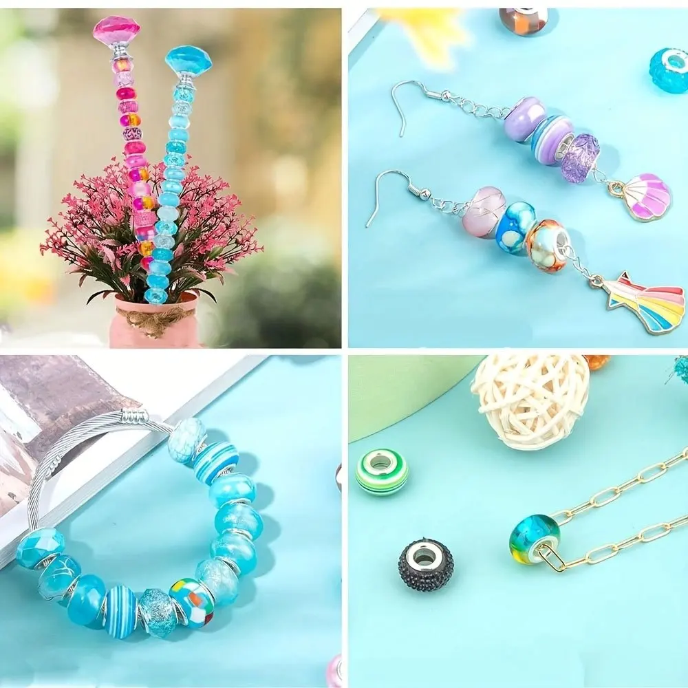 6/12/24 قطعة من الخرز ذو الفتحات الكبيرة متعددة الاستخدامات من الراتنج، تستخدم في إكسسوارات الهالوين والكريسماس وإكسسوارات هدايا عيد الشكر #6