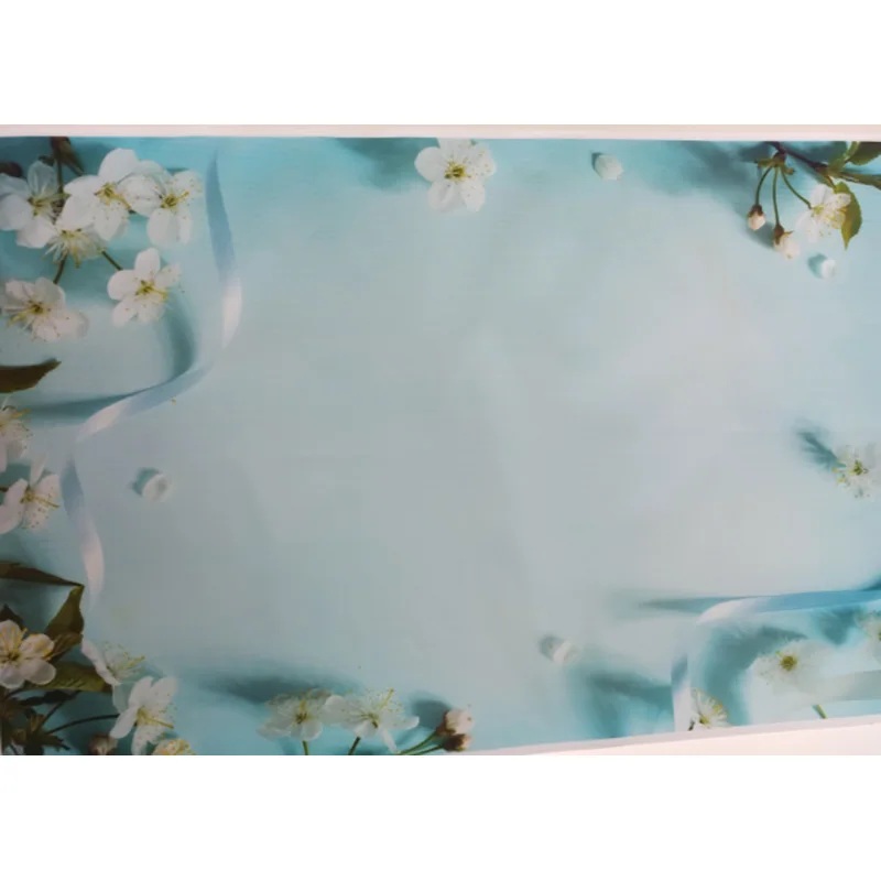 Fondos de fotografía de Primavera de tela artística, accesorios de flores, tablones de madera, PUO-06 de fondo de estudio fotográfico