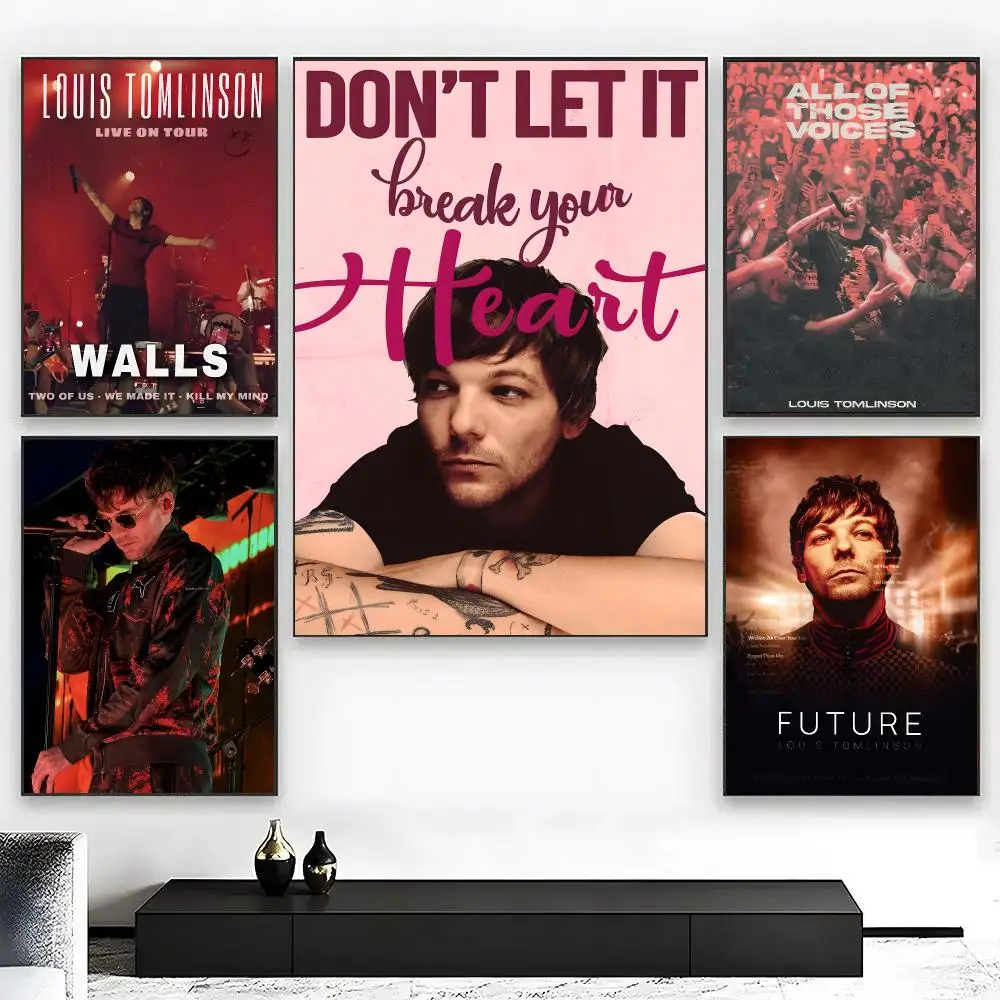 Singer L-Louis Tomlinson Poster High Quality Bedroom Living Room Aesthetic Wall Decoration Painting Stickers Gift