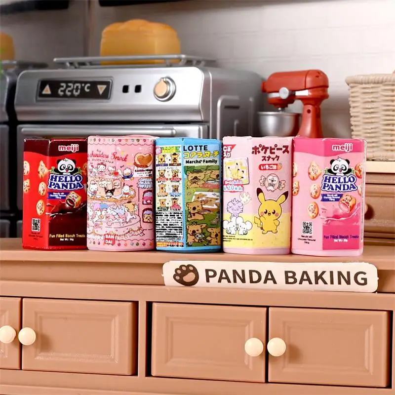 10 pçs casa de bonecas em miniatura simulação balde biscoito lanches modelo comida brinquedo ornamentos casa boneca acessórios crianças fingir brinquedo presente