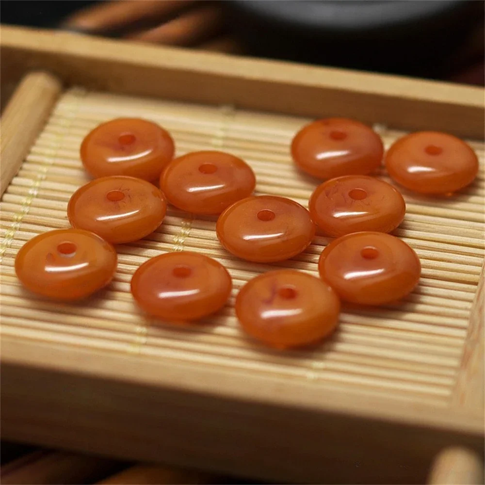 Orange Beeswax Abacus Loose Beads for Jewelry Making 6x2 8x2mm Imitation Amber DIY Bracelets Necklace Earring Key Chain